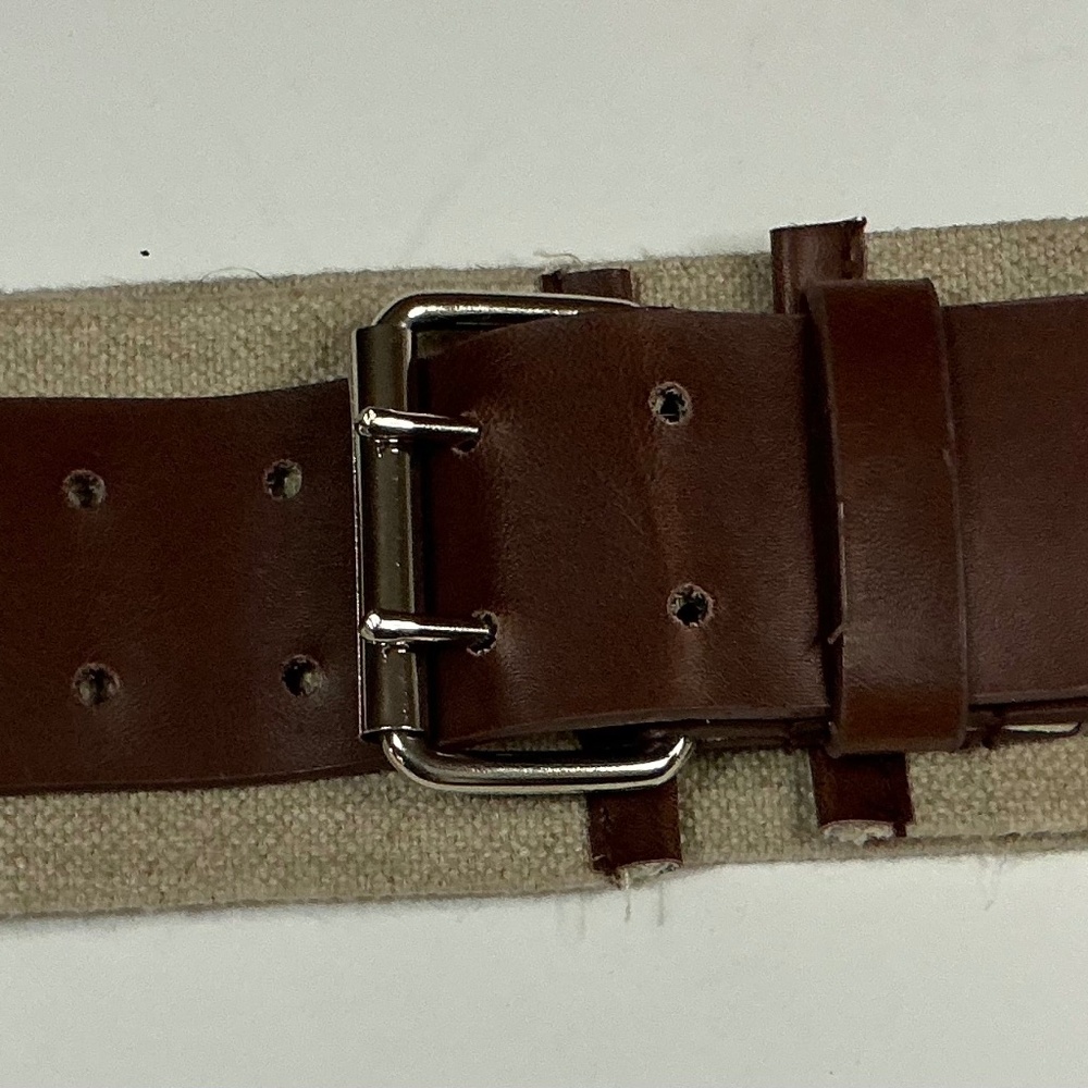 Target Linen and leather women’s elastic wide belt 28”